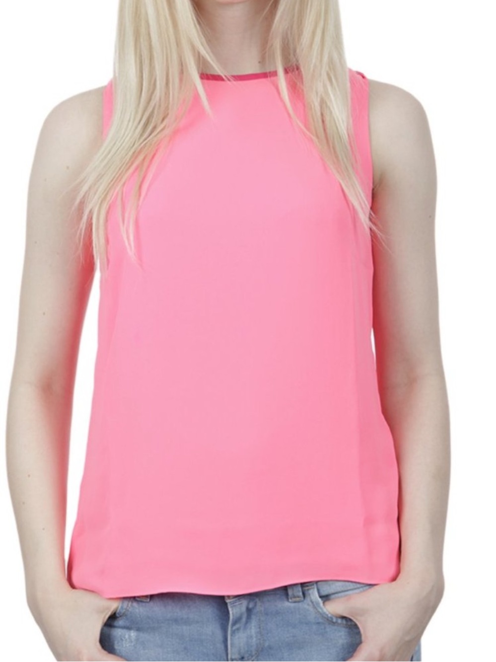 Ted Baker London Alys Contrast Fold Top Ted Size 4 (large) Pink